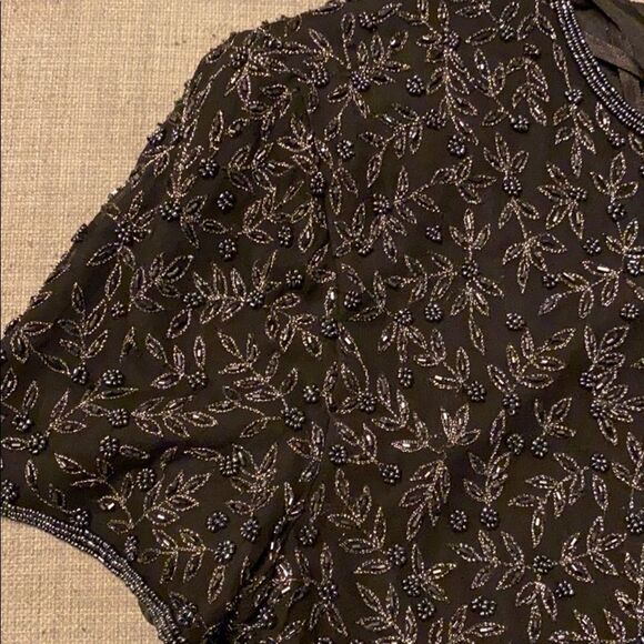 Adrianna Papell Occasions Beaded Blouse New - 10 - Picture 5 of 6